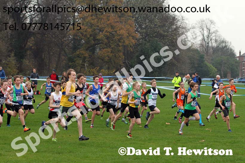 Boys under-13s European Cross Country Trials, Sefton Park, Liverpool. Photo: David T. Hewitson/Sports for All Pics